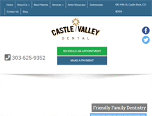 Tablet Screenshot of castlevalleydental.com